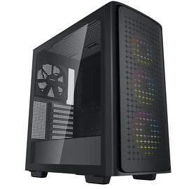 Cumpara DEEPCOOL "CK560" ATX Case, with Side-Window (Tempered Glass Side Panel), without PSU, Tool-less, Pre-Installed: Front A-RGB 3x120mm fans , Rear 1x140mm fan, Quick-release Ventilated front panel, 2xUSB3.0, 1xTypeC, 1xAudio, Black in Moldova
