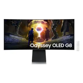Cumpara 34" Monitor Gaming Samsung Odyssey G8 S34DG852, OLED 3440x1440 WQHD, Argintiu in Moldova