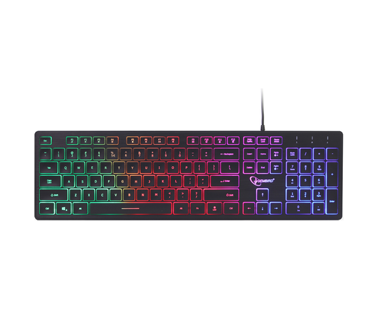 Cumpara Gembird KB-UML-01 "Rainbow" backlight multimedia keyboard, black, US layout in Moldova