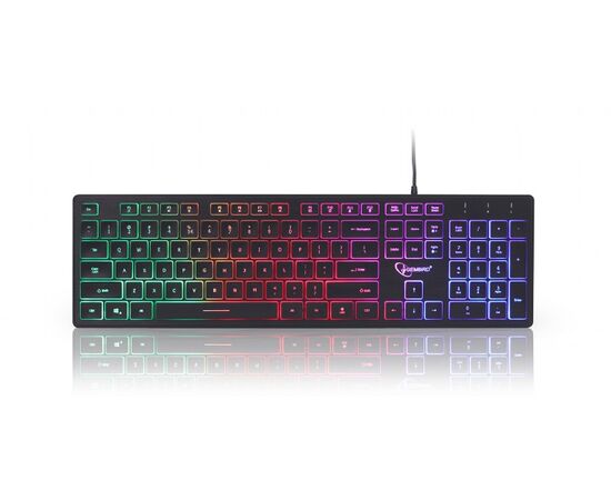 Cumpara Gembird KB-UML-02 "Rainbow" Backlight Multimedia Keyboard, 104 pcs, US layout, black in Moldova