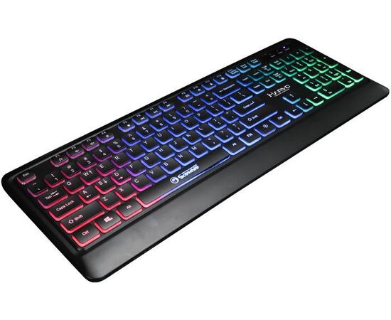 Cumpara MARVO K627, Gaming Keyboard, 114 keys, 10 multimedia keys, 10 anti-gosting keys, backlight: 3 colors, USB, EN layout, Black in Moldova