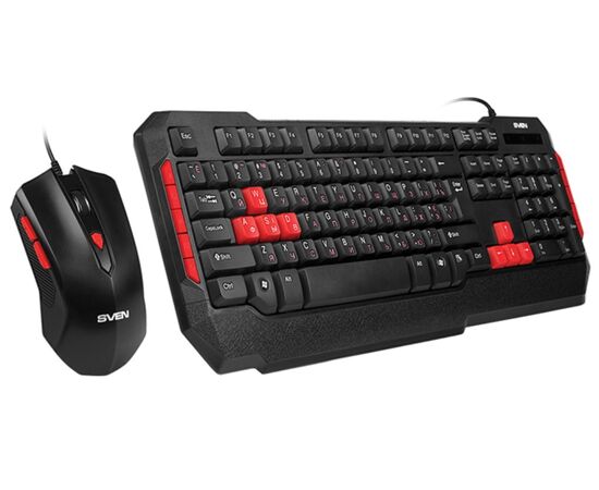 Cumpara SVEN GS-9000 Gaming Set, Keyboard+Mouse, USB, Black, Rus/Ukr/Eng in Moldova