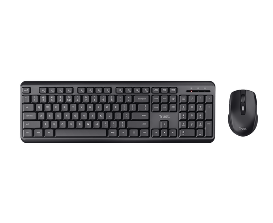 Cumpara Trust ODY Wireless Silent Keyboard and Mouse Set, Silent keys and mouse buttons, Spill-resistant, RU, Black in Moldova