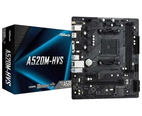 Cumpara Placă de bază ASRock A520M-HVS, AM4, AMD A520, Micro-ATX in Moldova