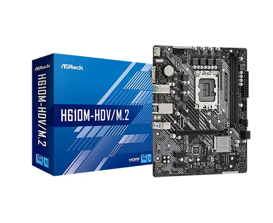Купить Материнская плата ASRock H610M-HVS/M.2 R2.0, LGA1700, Intel H610, Micro-ATX в Молдове