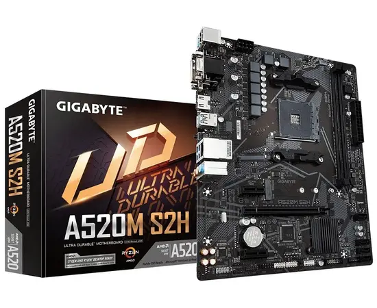 Cumpara Placă de bază Gigabyte A520M S2H 1.0, AM4, AMD A520, Micro-ATX in Moldova