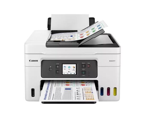 Cumpara MFD CISS Canon MAXIFY GX4040, Color Printer/Duplex/Copier/ADF 35p/Fax/LAN/Wi-Fi, A4, Print 1200x600dpi_2pl, Scan 1200x2400dpi, ESAT 18/13 ipm, LCD display 2,7", Tray 350 sheet, 64–265 g/m2, 4 ink tanks; GI-46B (6000p./9000p. eco mode), GI-46Y/C/M (14000p. in Moldova
