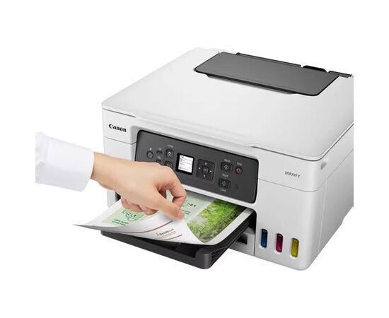 Cumpara MFD CISS Canon MAXIFY GX3040, Color Printer/Duplex/Copier/Wi-Fi, A4, Print 1200x600dpi_2pl, Scan 1200x2400dpi, ESAT 18/13 ipm, LCD display 1,35", Tray 350 sheet, 64–265 g/m2, USB, 4 ink tanks; GI-46B (6000p./9000p. eco mode), GI-46Y/C/M (14000p./21000p. e in Moldova