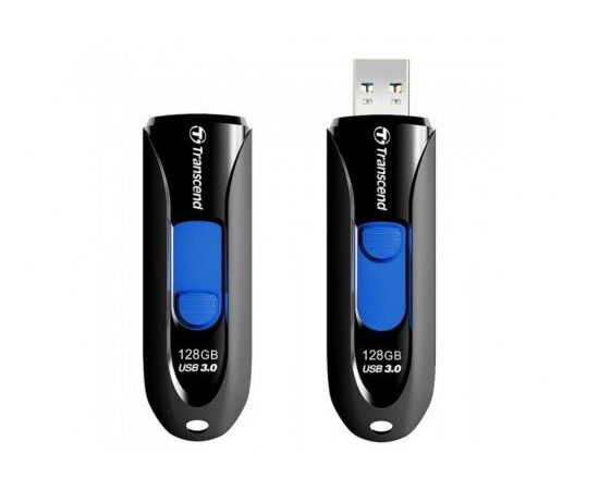 Cumpara USB Flash накопитель Transcend JetFlash 790, 128Гб, Чёрный/Синий in Moldova