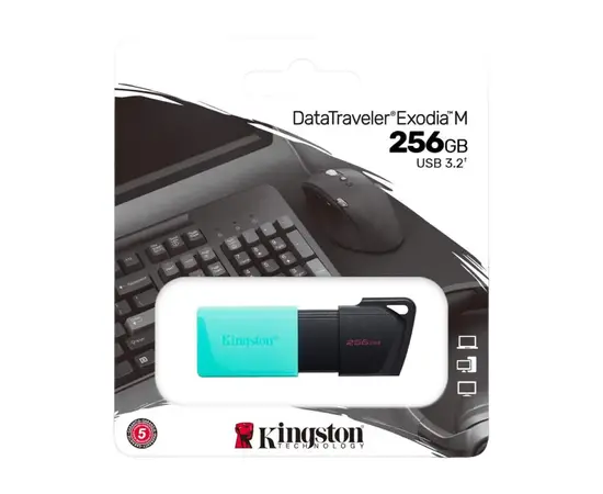 Cumpara Memorie USB Kingston DataTraveler Exodia M, 256GB, Negru/Albastru in Moldova