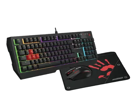 Cumpara Set Tastatură + Mouse + Mouse Pad Bloody B1700 , Cu fir, Negru in Moldova