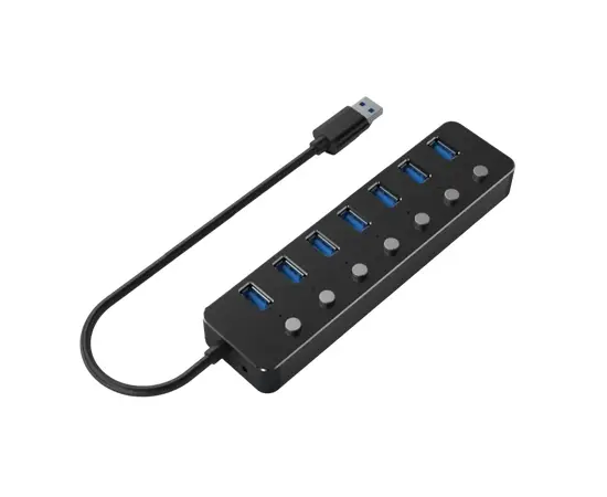 Cumpara Adaptor Hub Gembird UHB-U3P7P-01, Negru in Moldova