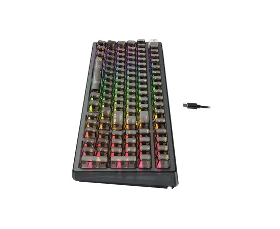 Cumpara Tastatură Havit KB875L, Cu fir, Transparent in Moldova