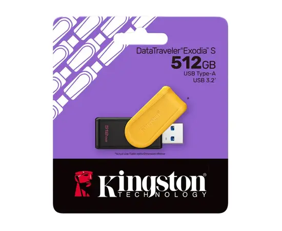 Cumpara Memorie USB Kingston DataTraveler Exodia S, 512GB, Negru | Galben in Moldova