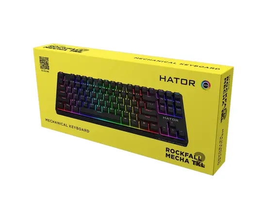 Cumpara Tastatură HATOR Rockfall 2 Mecha TKL, Cu fir, Negru in Moldova