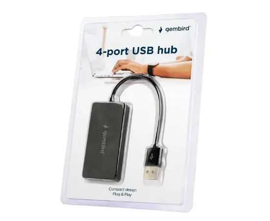 Cumpara Adaptor Hub Gembird UHB-U2P4-04, Negru in Moldova