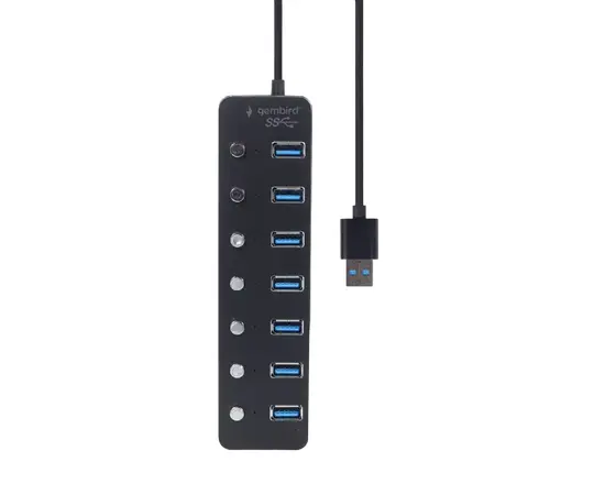 Cumpara Adaptor Hub Gembird UHB-U3P7P-01, Negru in Moldova