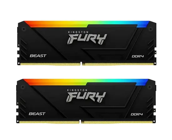 Cumpara Memorie RAM Kingston FURY Beast RGB, DDR4 SDRAM, 3200 MHz, 32GB, KF432C16BB12AK2/32WP in Moldova