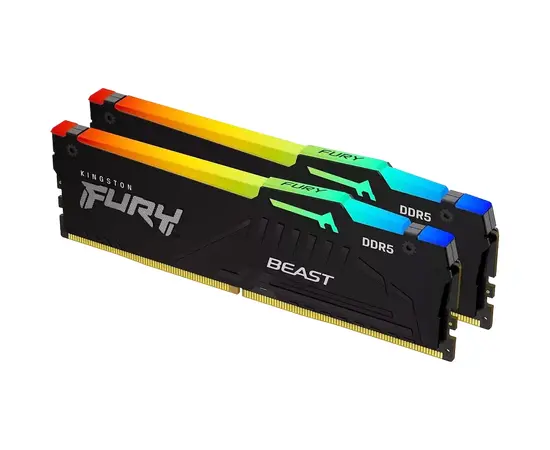 Cumpara Memorie RAM Kingston FURY Beast RGB, DDR5 SDRAM, 6000 MHz, 32 GB, KF560C30BBEAK2-32 in Moldova