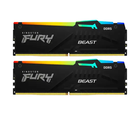 Cumpara Memorie RAM Kingston FURY Beast RGB, DDR5 SDRAM, 6000 MHz, 32 GB, KF560C30BBEAK2-32 in Moldova