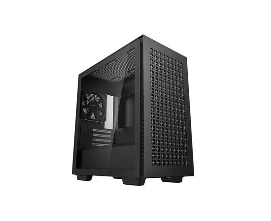Cumpara DEEPCOOL "CH370" Micro-ATX Case, with Side-Window (Tempered Glass SidePanel) Magnetic, without PSU, Pre-installed: Rear 1x120mm fan, Retractable Headset holder, GPU holder, Dust filters, Quick-release SSD mounting, 2xUSB3.0. 1xAudio, Black in Moldova
