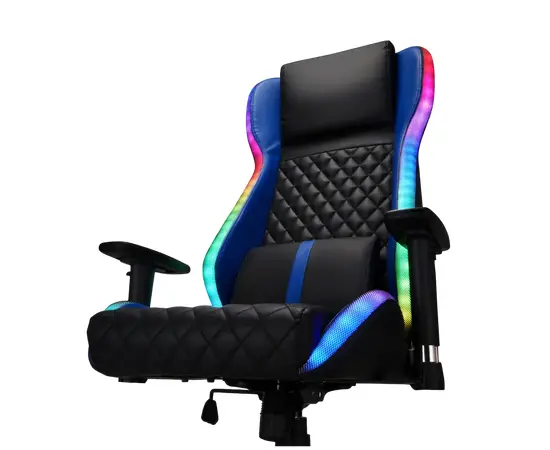 Cumpara Scaun Gaming Lumi CH09-7 PU Piele Negru | Albastru in Moldova