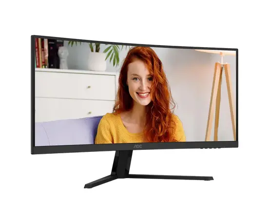 Cumpara 34" Monitor de birou AOC CU34B3E, VA 3440x1440 WQHD, Negru in Moldova