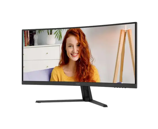 Cumpara 34" Monitor de birou AOC CU34B3E, VA 3440x1440 WQHD, Negru in Moldova