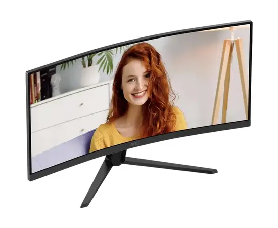 Cumpara 34" Monitor de birou AOC CU34B3E, VA 3440x1440 WQHD, Negru in Moldova