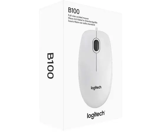 Cumpara Mouse Logitech B100, Alb in Moldova