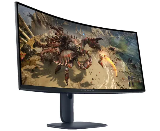 Cumpara 34" Monitor Gaming DELL AW3425DWM, VA 3440x1440 WQHD, Negru in Moldova