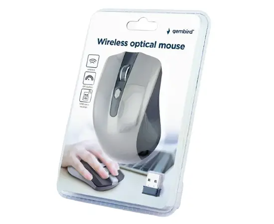 Cumpara Mouse Wireless Gembird MUSW-4B-04-BG, Negru/Gri in Moldova