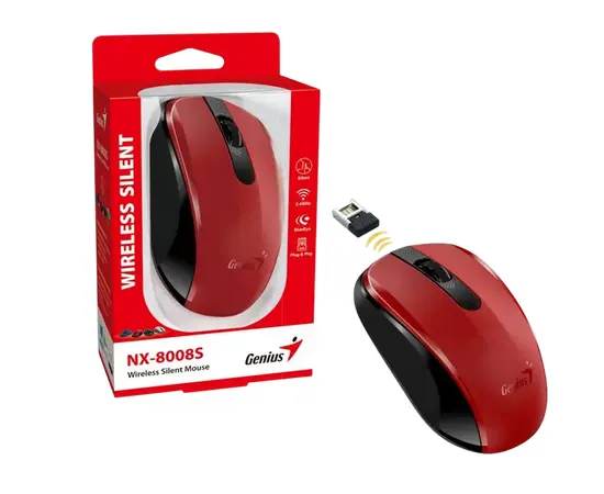 Cumpara Mouse Genius NX-8008S, Roșu in Moldova