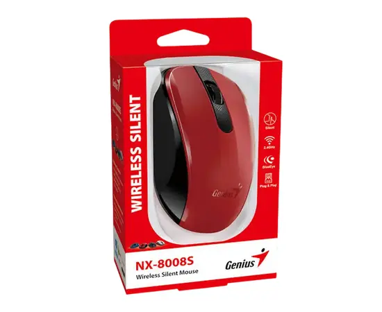Cumpara Mouse Genius NX-8008S, Roșu in Moldova