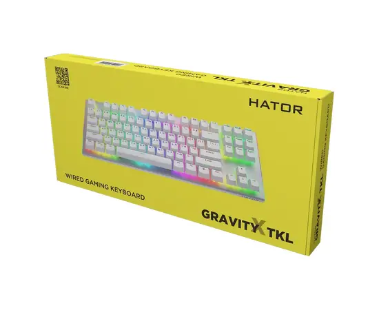 Cumpara Tastatură HATOR Gravity X TKL, Cu fir, Alb in Moldova
