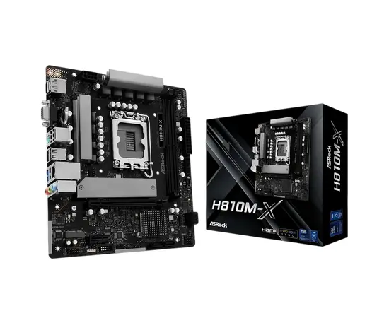 Cumpara Placă de bază ASRock H810M-X, LGA1851, Intel H810, Micro-ATX in Moldova