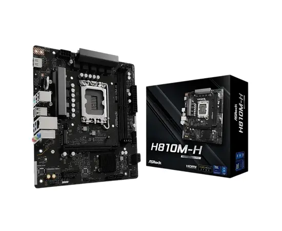 Cumpara Placă de bază ASRock H810M-H, LGA1851, Intel H810, Micro-ATX in Moldova