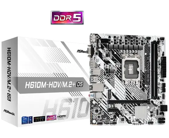 Cumpara Placă de bază ASRock H610M-HDV/M.2+ D5, LGA1700, Intel H610, Micro-ATX in Moldova