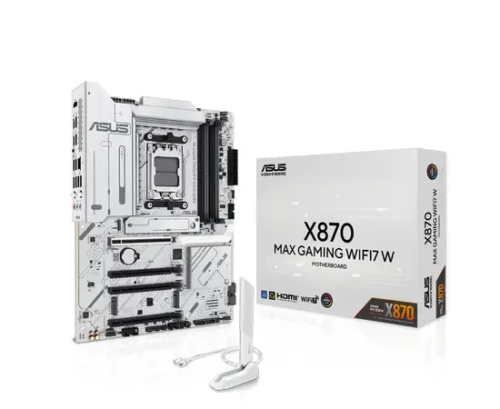 Cumpara Placă de bază ASUS X870 MAX GAMING WIFI7 W, AM5, AMD X870, ATX in Moldova