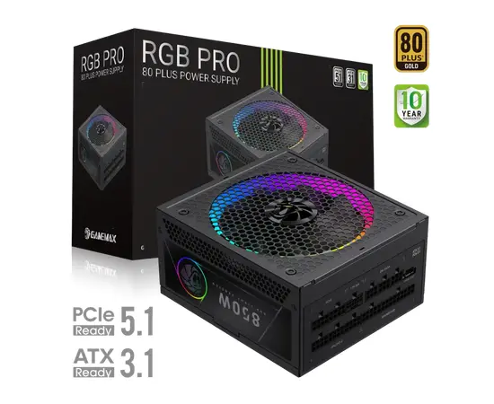 Cumpara Sursă Alimentare PC Gamemax RGB-850G PRO, 850W, ATX, Complet modular in Moldova