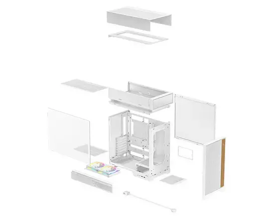 Cumpara Carcasă PC Deepcool CL660 WH, Midi-Tower, Fără PSU, Alb in Moldova