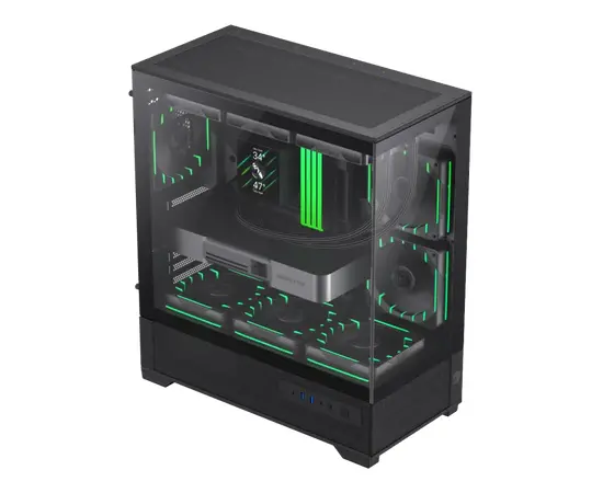 Cumpara Carcasă PC Gamemax VISTA 2 AB, Midi-Tower, Fără PSU, Negru in Moldova