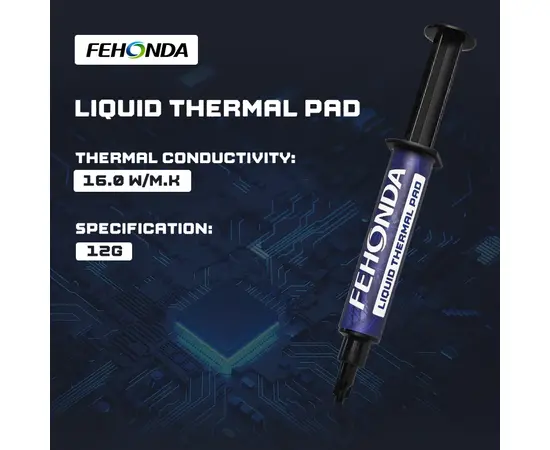 Cumpara Pad termic lichid Fehonda LTP65 Liquid Thermal Pad, 12 g, conductivitate termică 16 W/(m·K), temperatură de funcționare: −40…+180 °C in Moldova