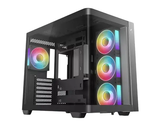 Cumpara Case ATX Deepcool CG530U 4F, w/o PSU,3x120side 1x120rear ARGB PWM, 2xUSB3.0, 1xTypeC, Curved-Glass P in Moldova