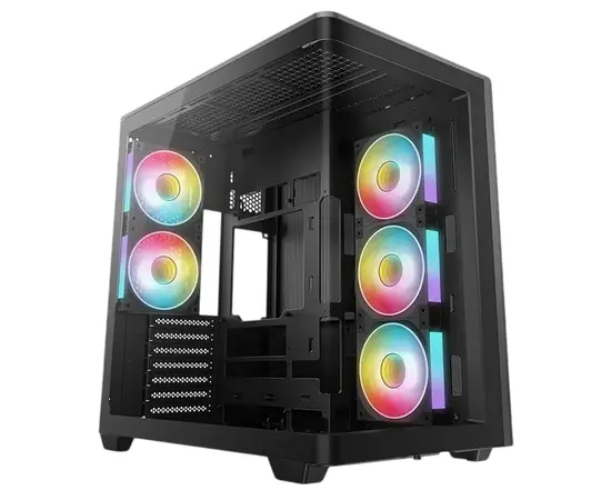 Cumpara Case ATX Deepcool CG590U 5F, w/o PSU,3x120side 2x120rear ARGB PWM, 2xUSB3.0, 1xTypeC, Curved-Glass P in Moldova