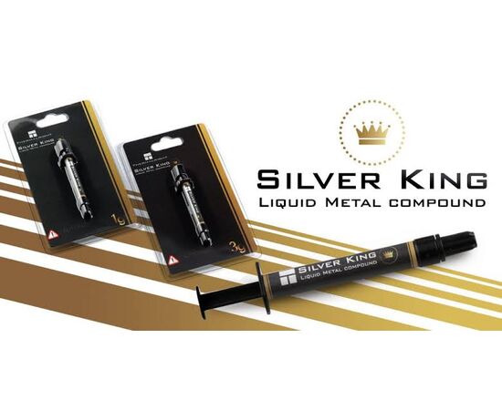 Cumpara Pastă termică din metal lichid Thermalright Silver King, 3 g, conductivitate termică 72 W/(m·K), pentru răcirea procesorului unui computer desktop in Moldova