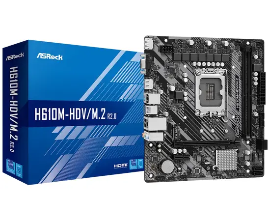 Cumpara Placă de bază ASRock H610M-HDV/M.2 R2.0, LGA1700, Intel H610, Micro-ATX in Moldova