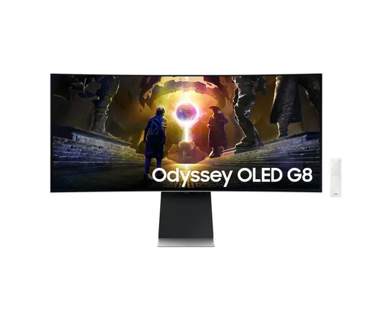 Cumpara 34" Monitor Gaming Samsung Odyssey G8 S34DG852, OLED 3440x1440 WQHD, Argintiu in Moldova