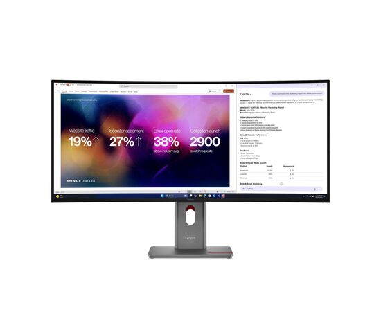Cumpara 39,7" Monitor Lenovo ThinkVision P40WD-40, IPS 5120x1440 DQHD, Negru in Moldova