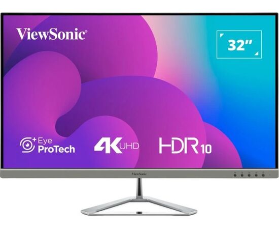 Cumpara 31,5" Monitor ViewSonic VX3276-4K-MHD-2, VA 3840x2160 4K UHD, Argintiu | Negru in Moldova